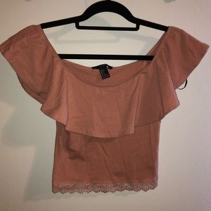 Forever 21 off the shoulder flounce top